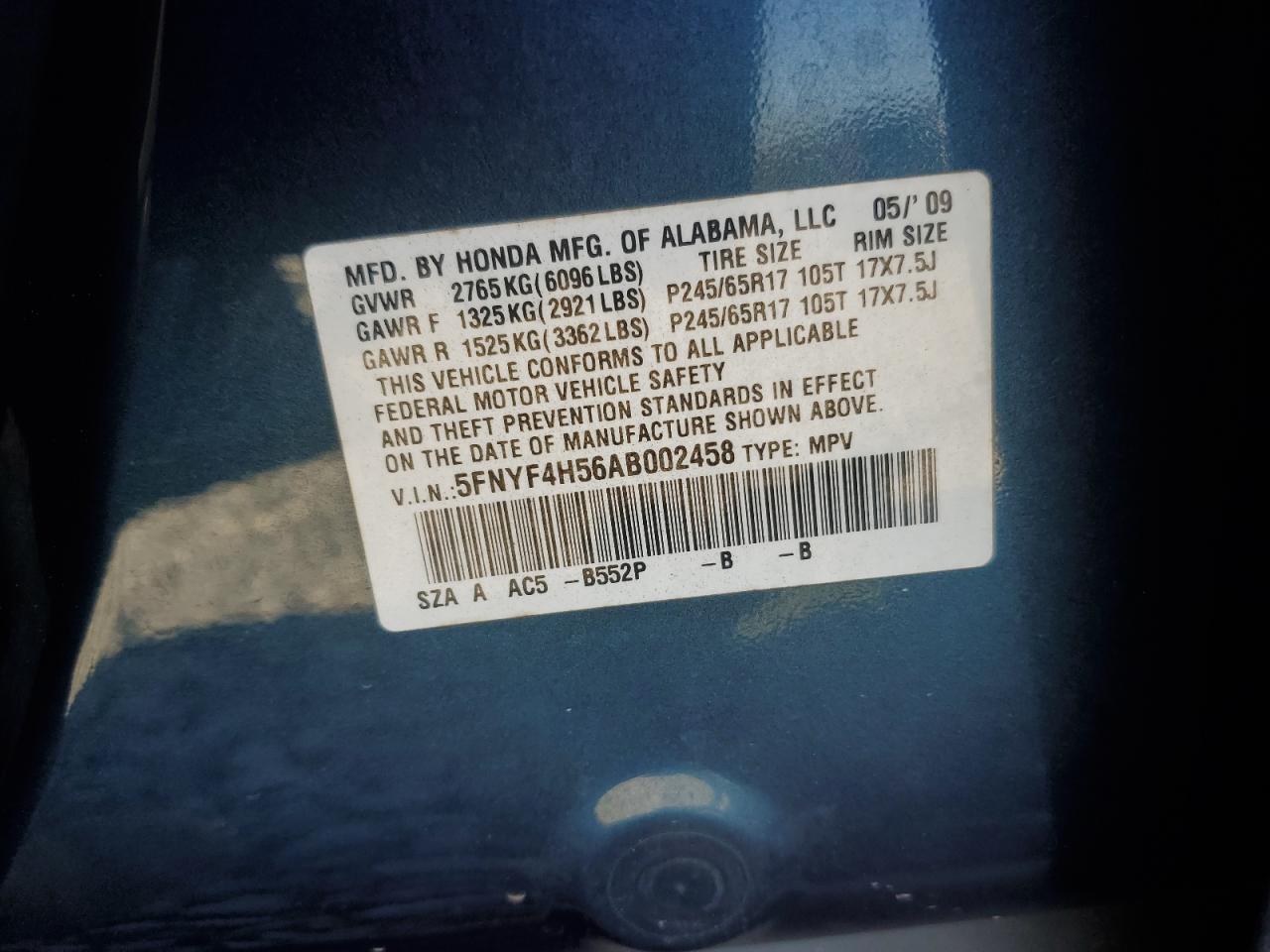 2010 HONDA PILOT