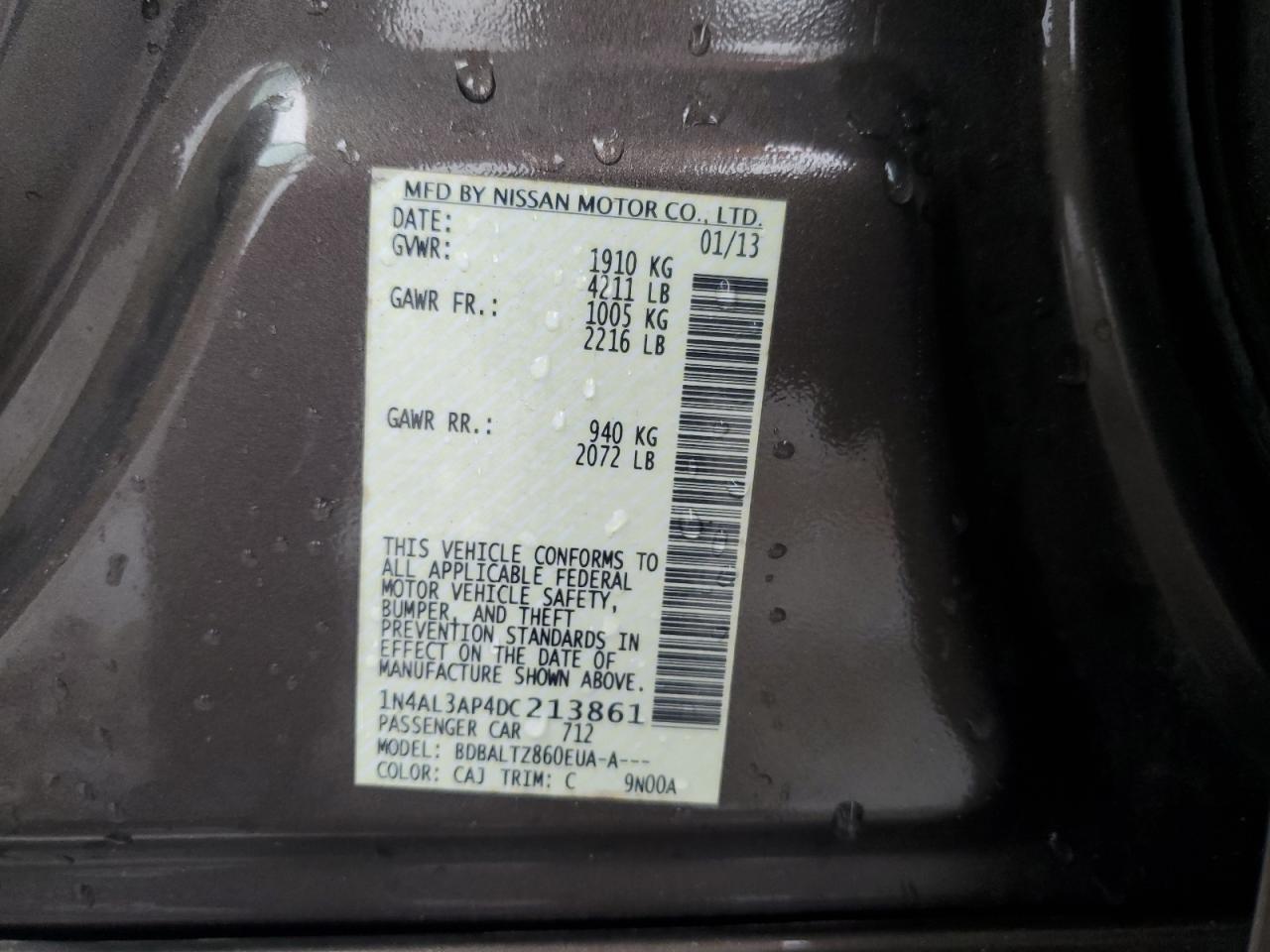 2013 NISSAN ALTIMA