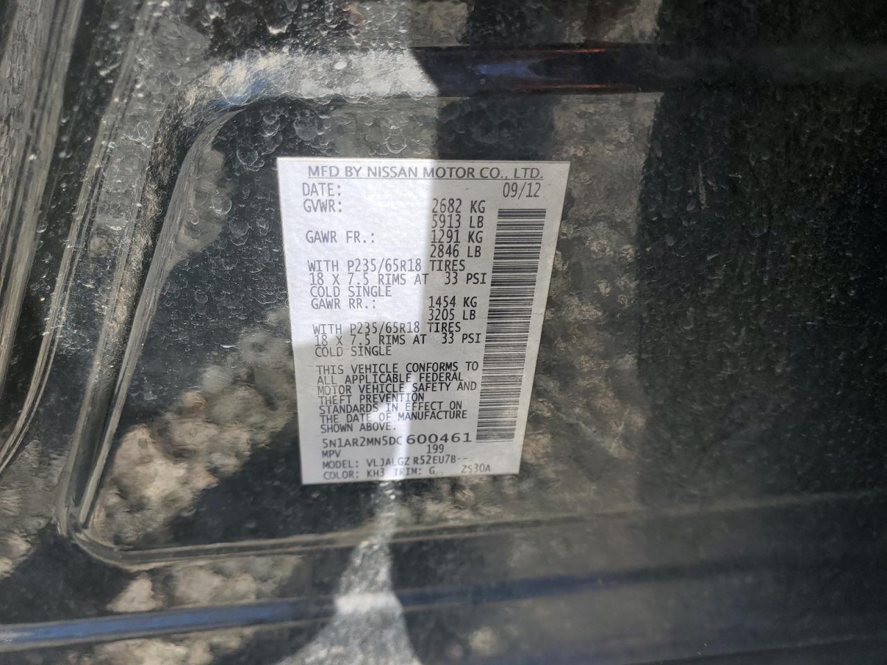 2013 NISSAN PATHFINDER