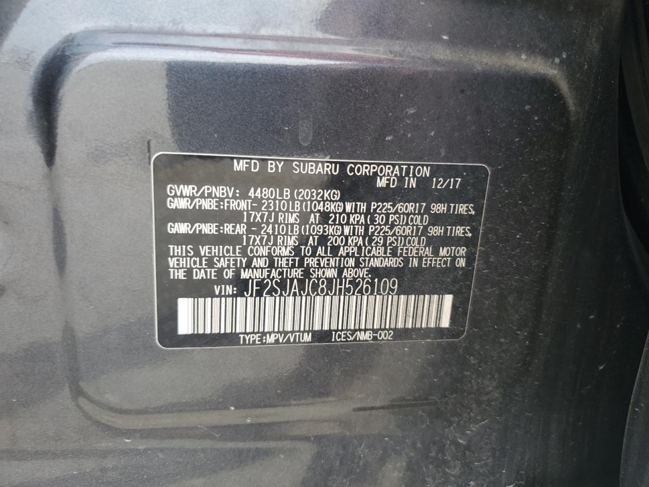 2018 SUBARU FORESTER