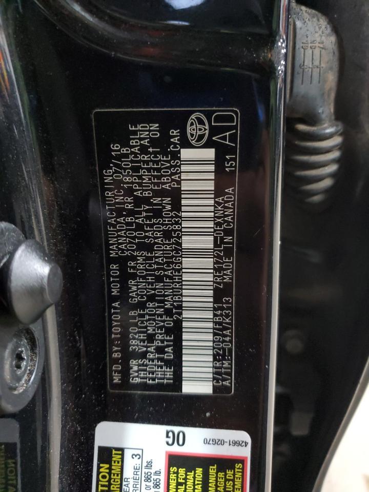 2016 TOYOTA COROLLA