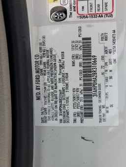 2011 FORD FUSION