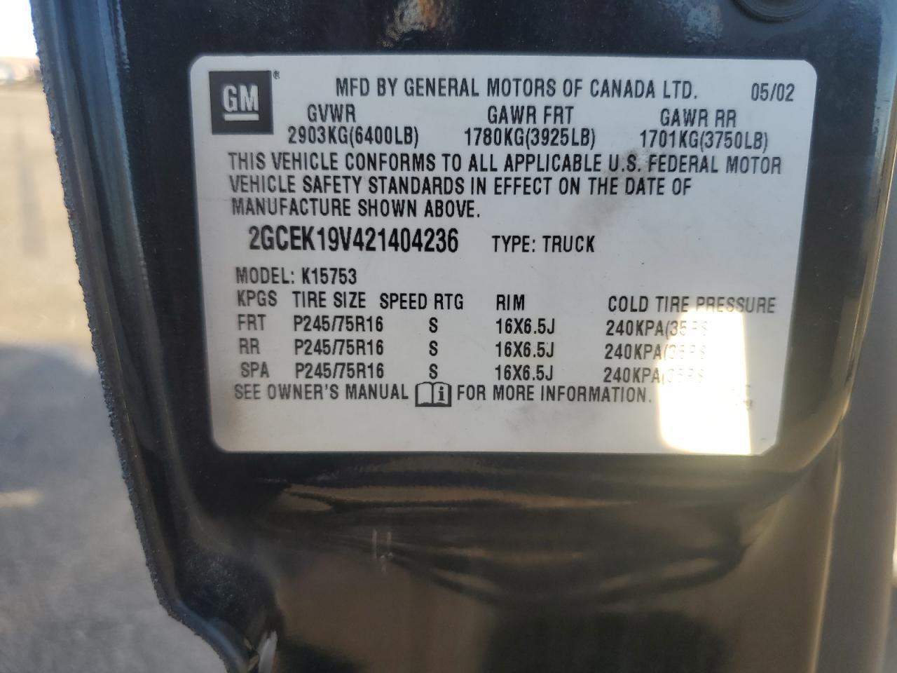2002 CHEVROLET Silverado