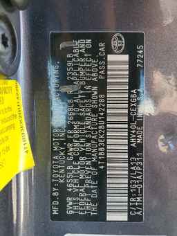 2011 TOYOTA CAMRY