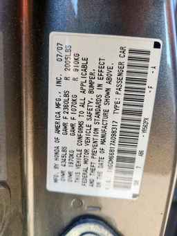 2007 HONDA ACCORD