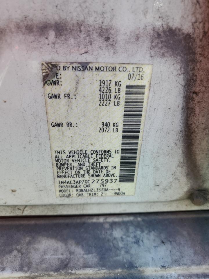 2016 NISSAN ALTIMA