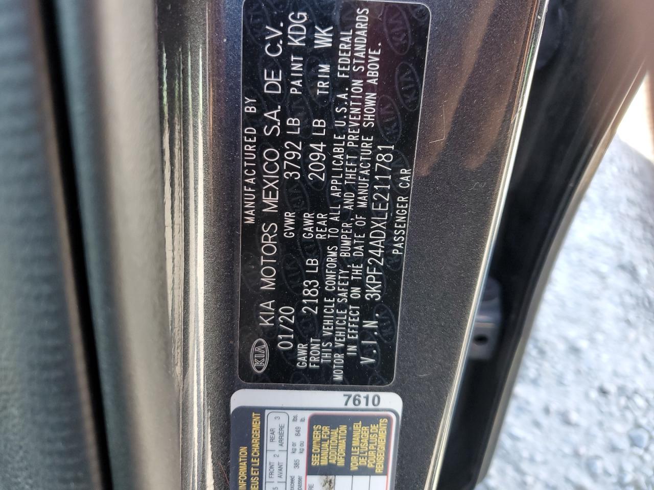 2020 KIA FORTE