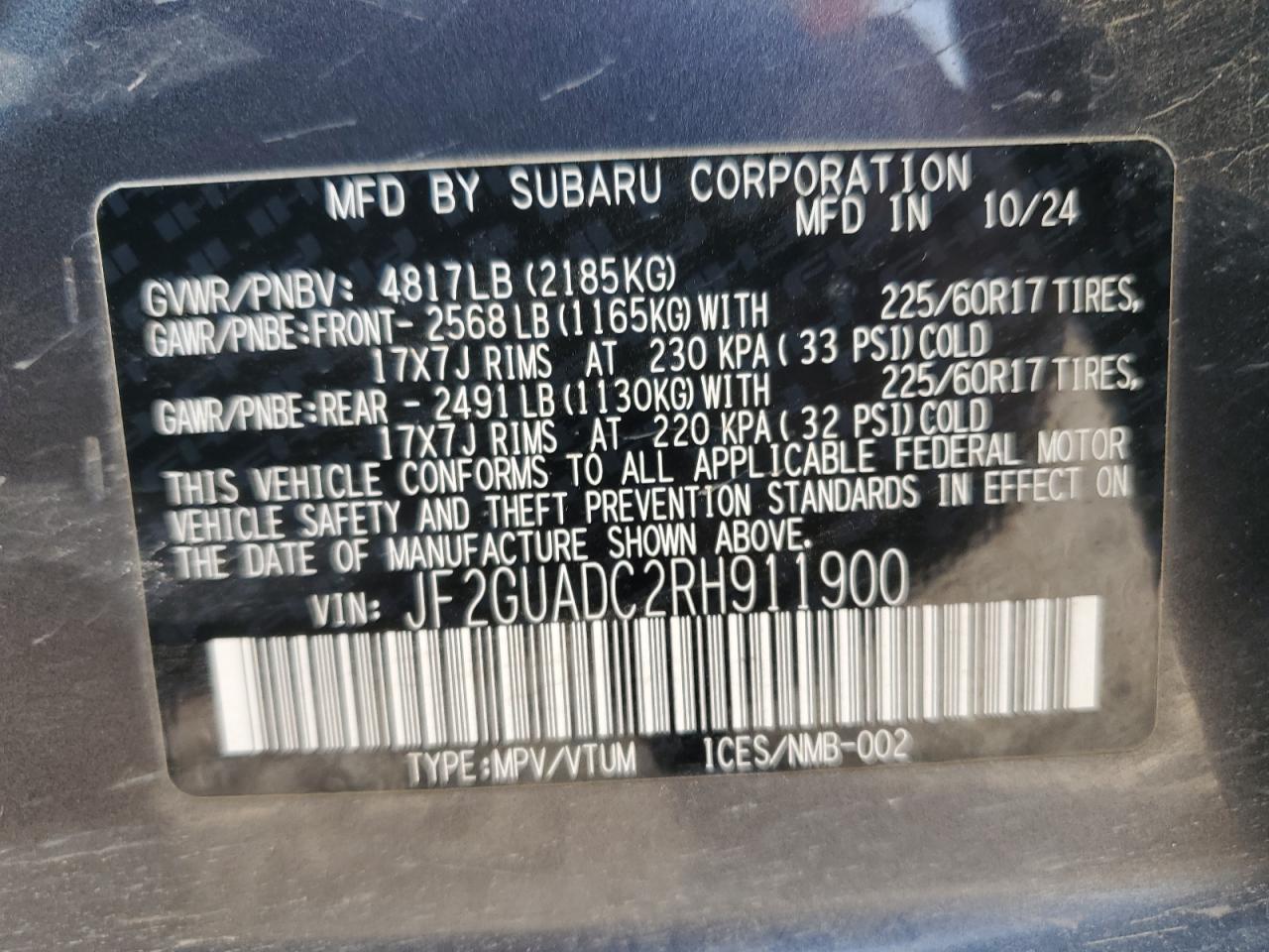 2024 SUBARU Crosstrek