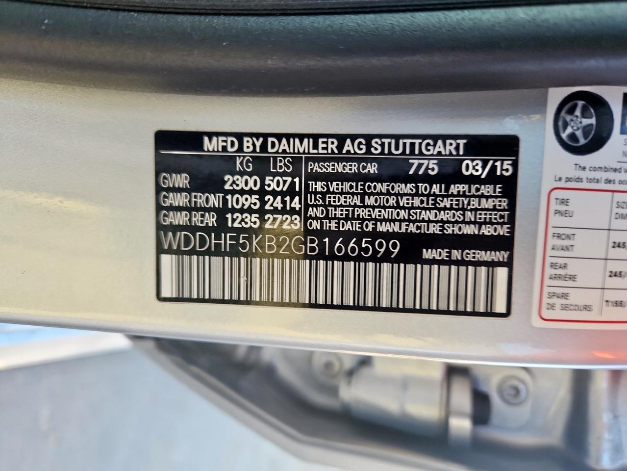 2016 MERCEDES-BENZ E-Class