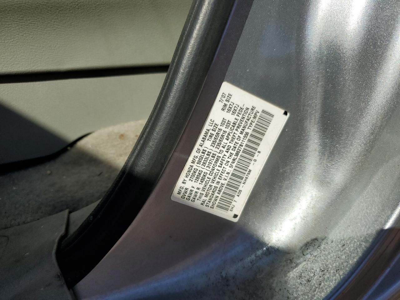 2007 HONDA ODYSSEY