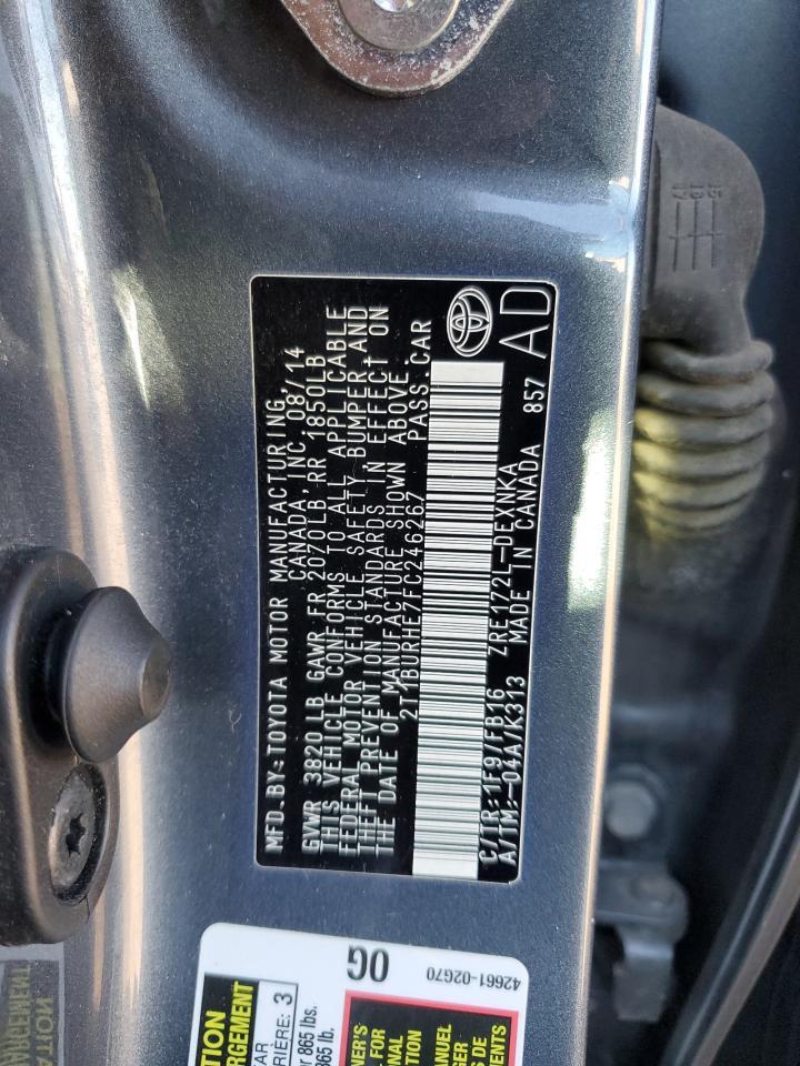 2015 TOYOTA COROLLA