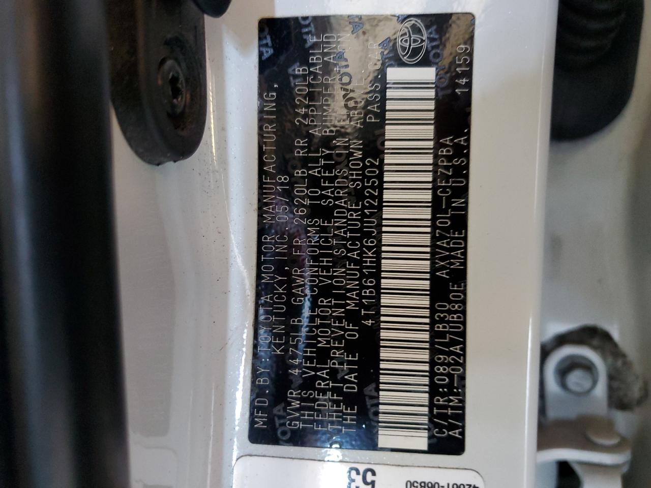 2018 TOYOTA CAMRY