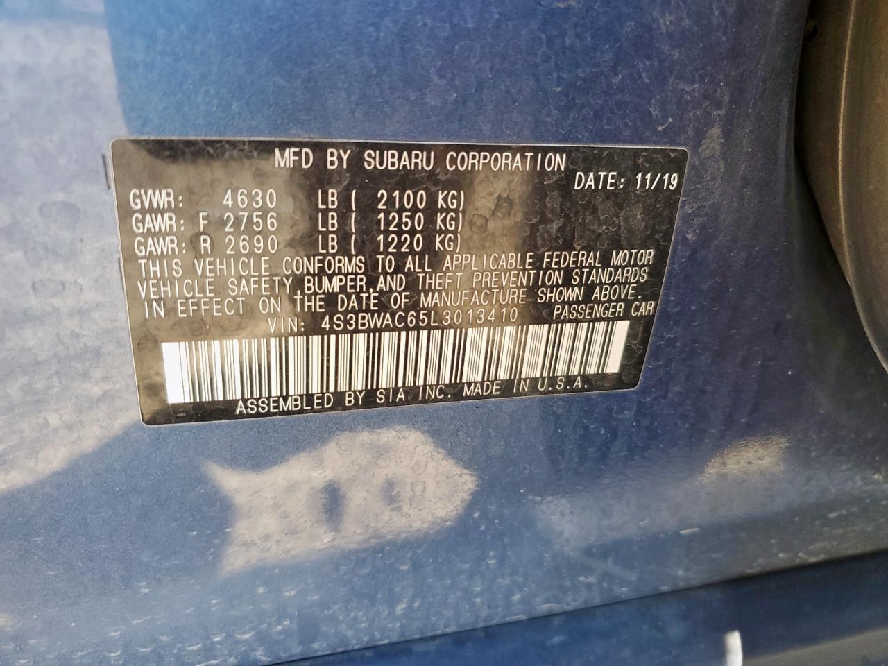 2020 SUBARU Legacy