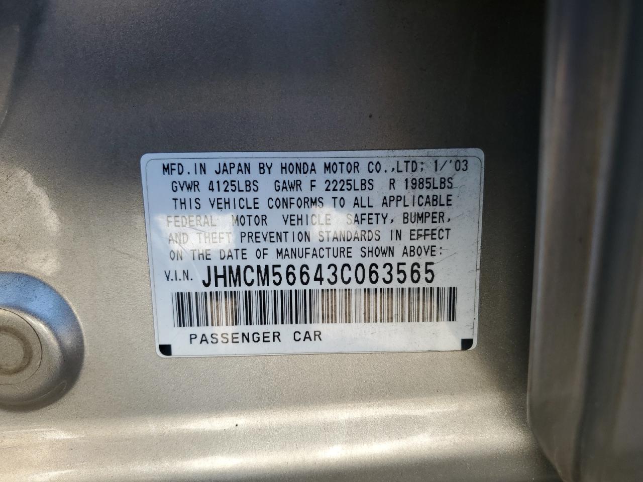 2003 HONDA ACCORD