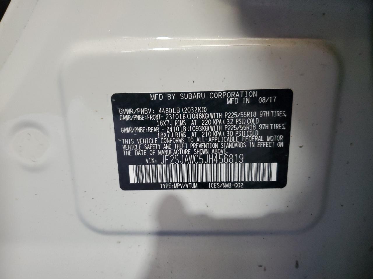 2018 SUBARU FORESTER