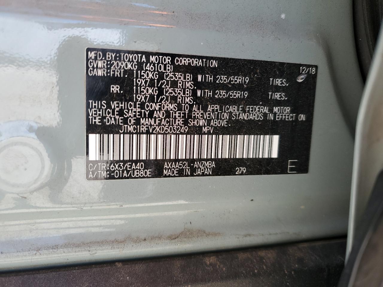 2019 TOYOTA RAV4