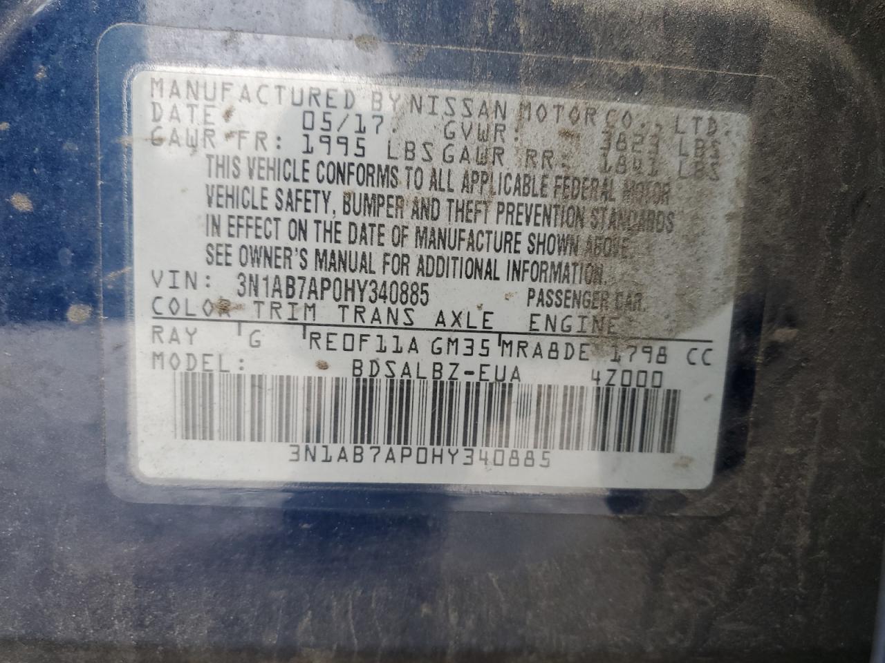 2017 NISSAN SENTRA