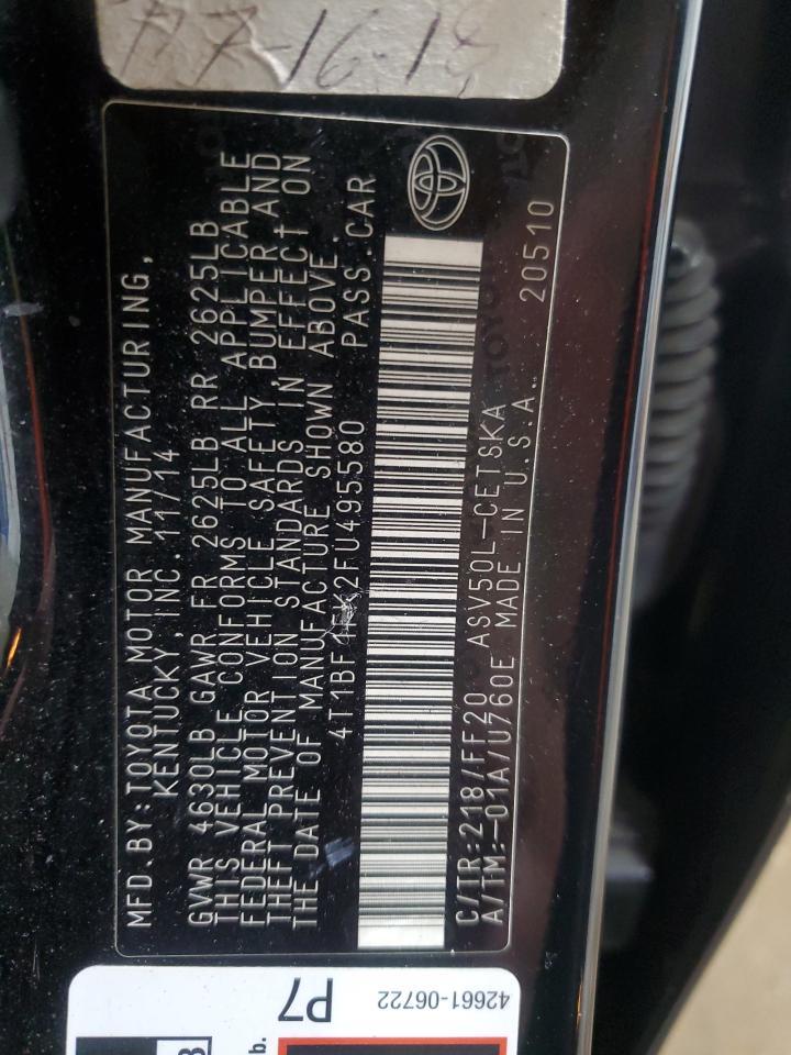 2015 TOYOTA CAMRY