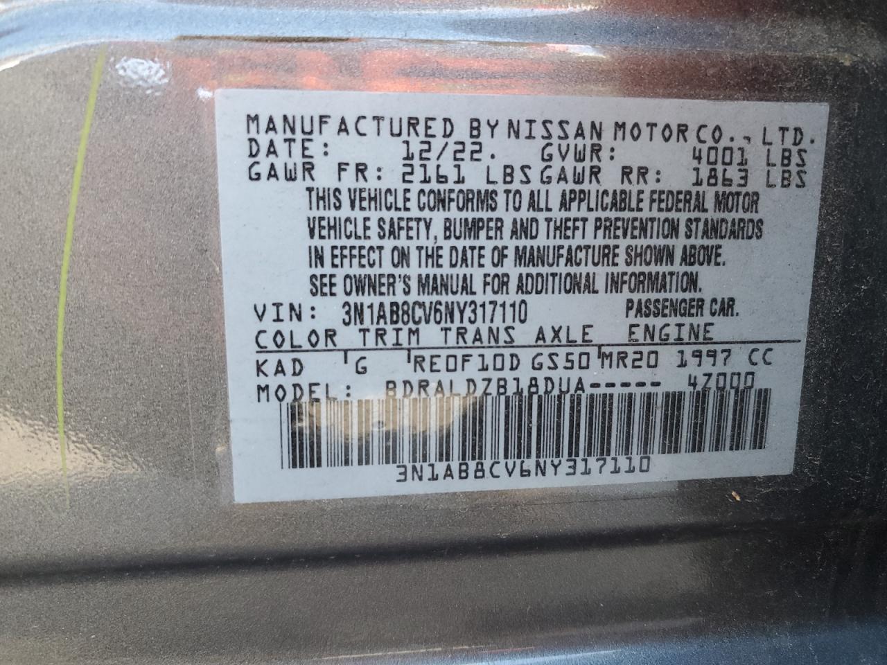 2022 NISSAN SENTRA