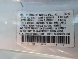 2013 HONDA ACCORD