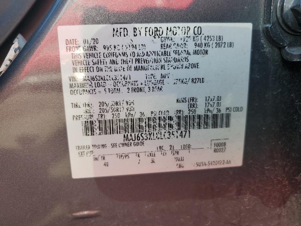 2020 FORD EcoSport