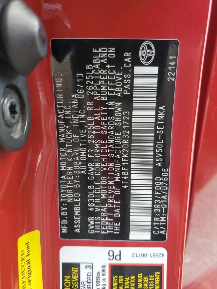 2013 TOYOTA CAMRY