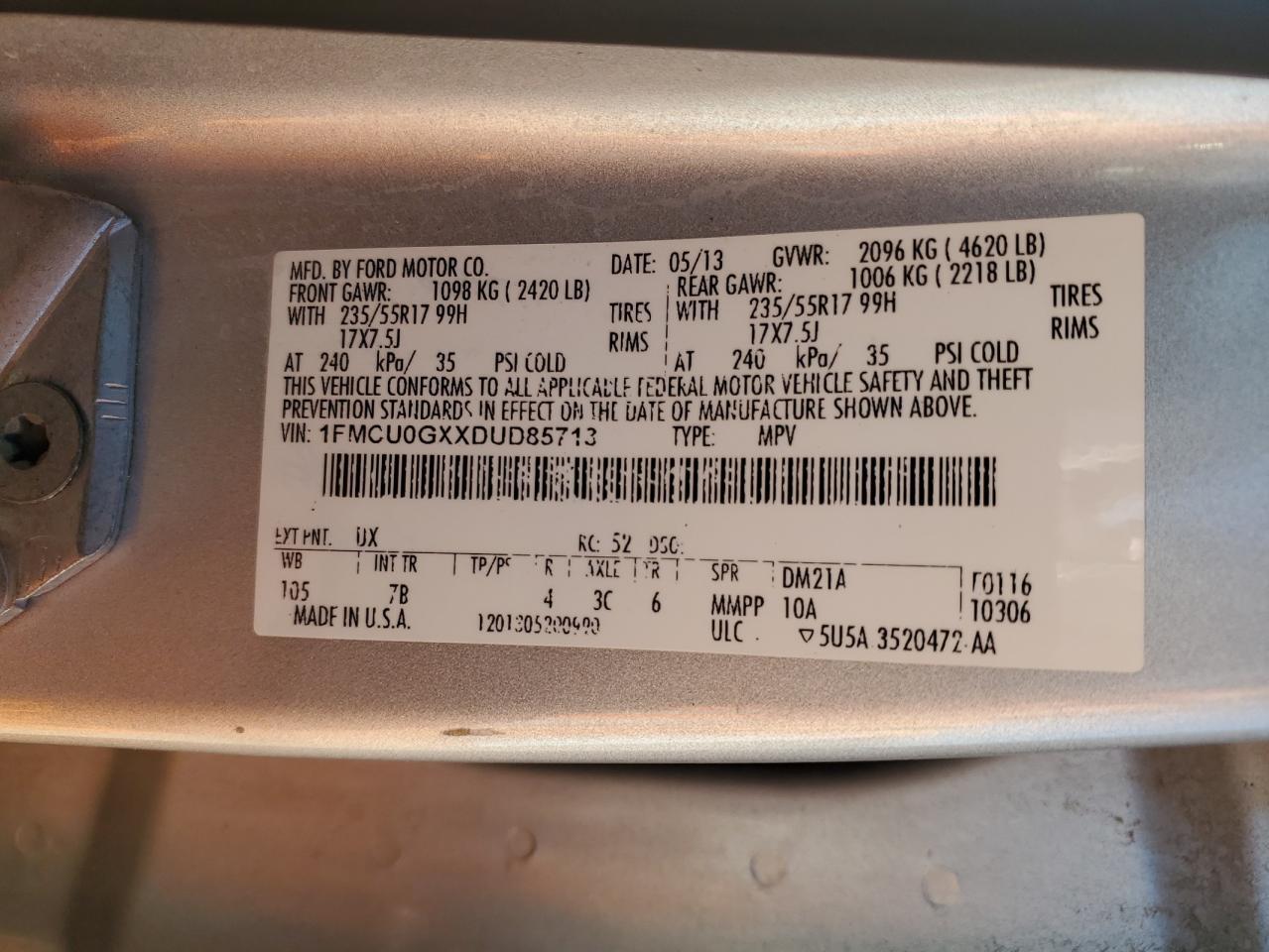 2013 FORD ESCAPE