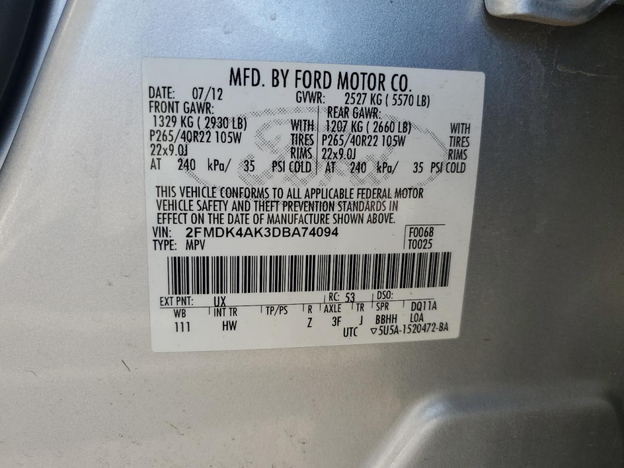 2013 FORD EDGE