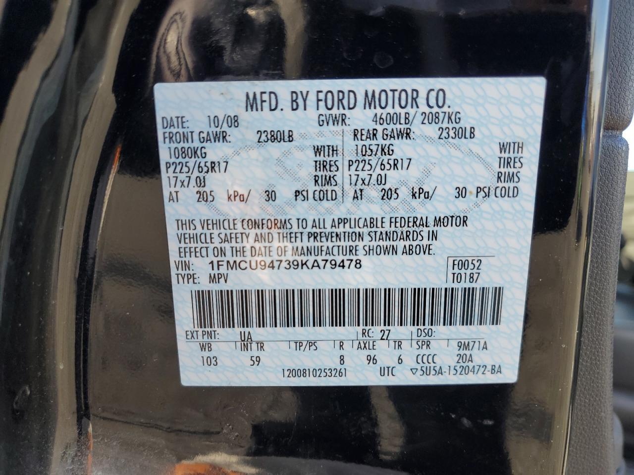 2009 FORD ESCAPE