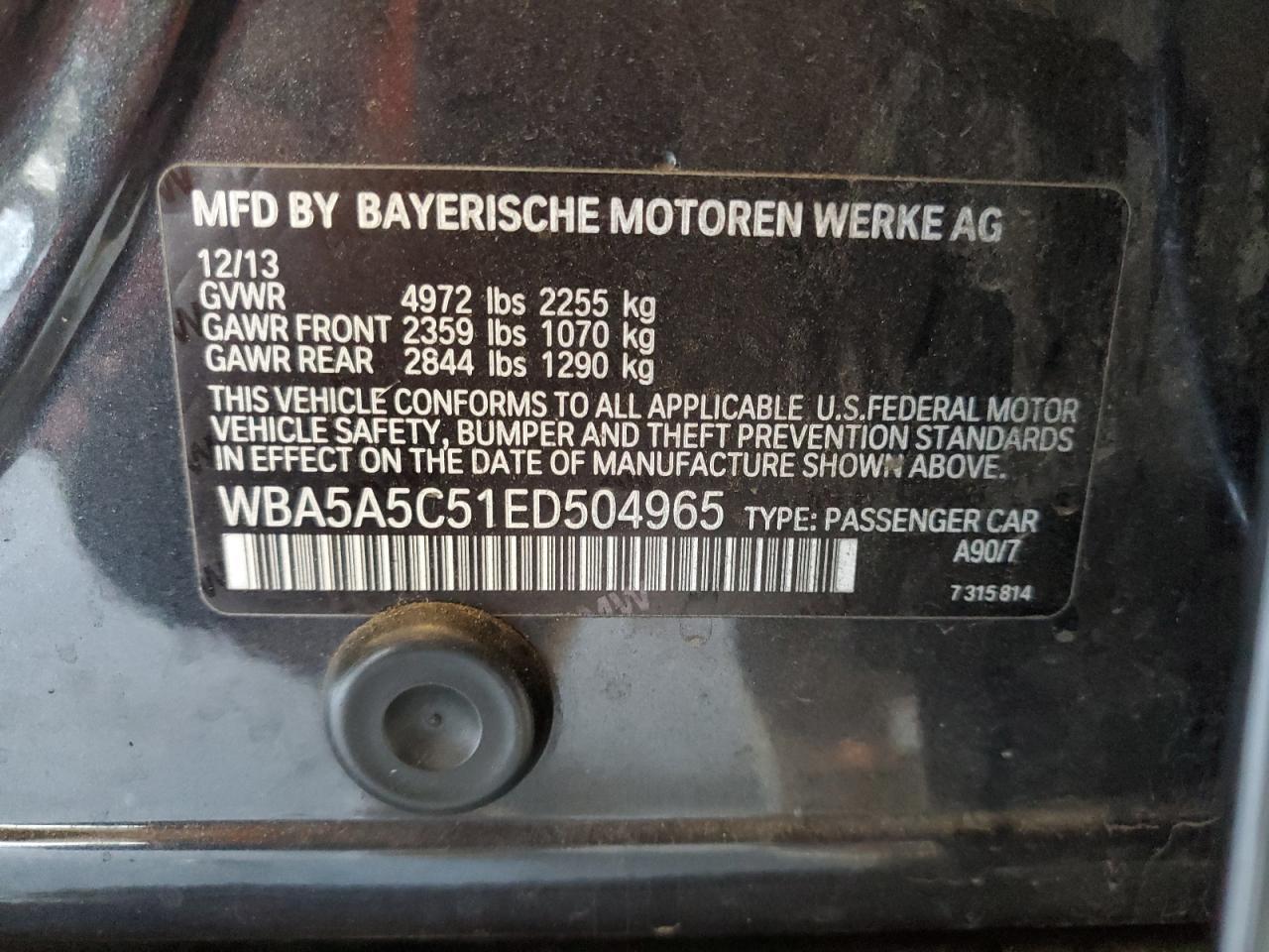 2014 BMW 5 series