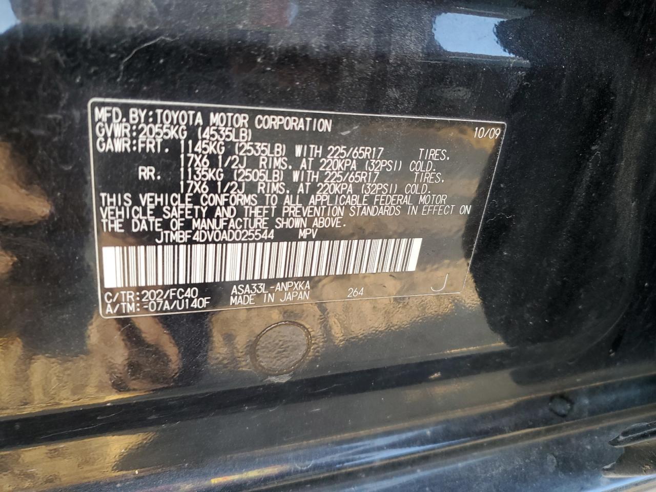 2010 TOYOTA RAV4