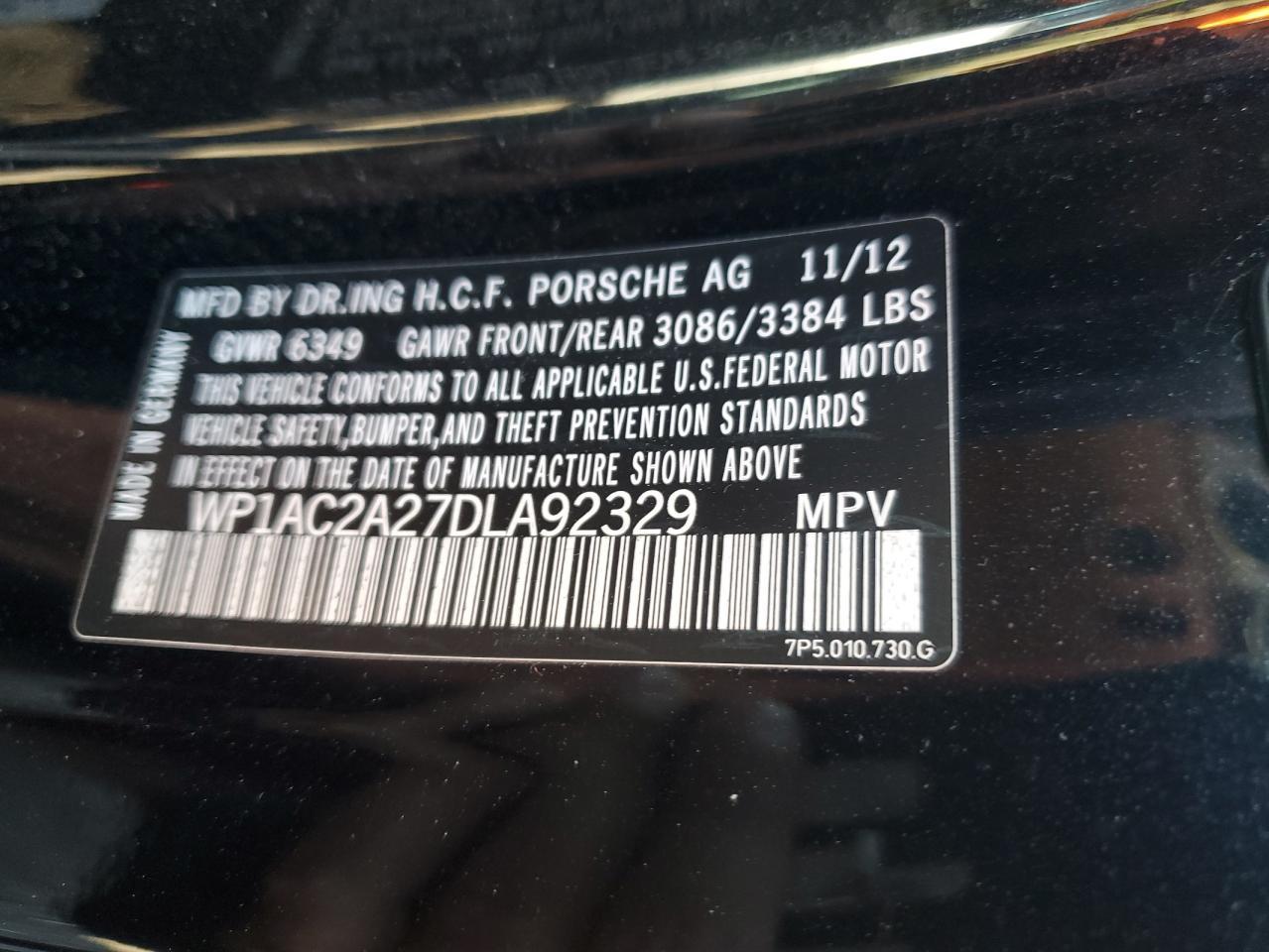 2013 PORSCHE CAYENNE
