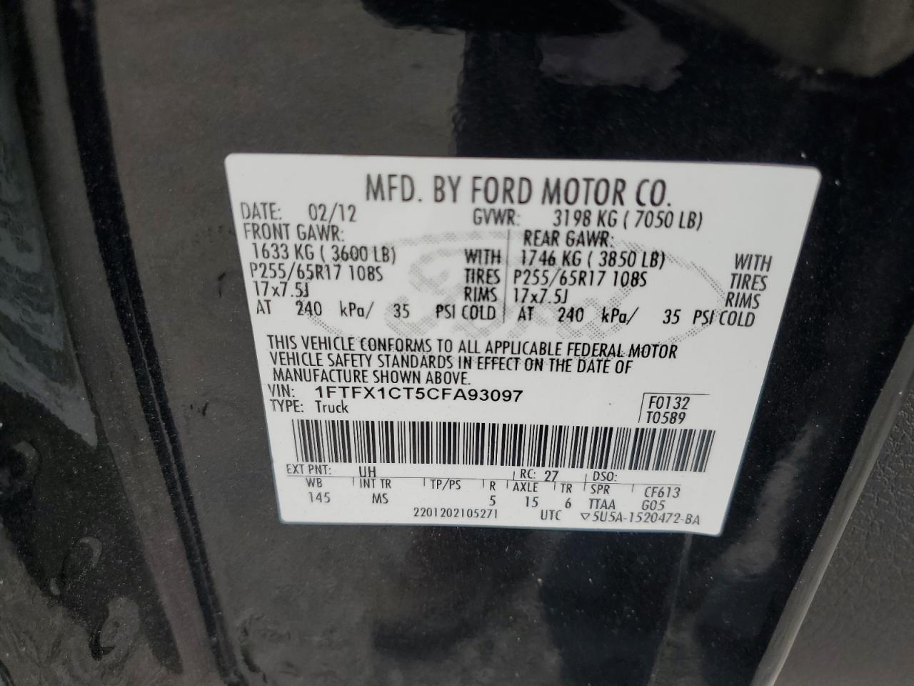 2012 FORD F-150