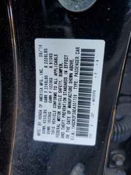 2014 HONDA ACCORD