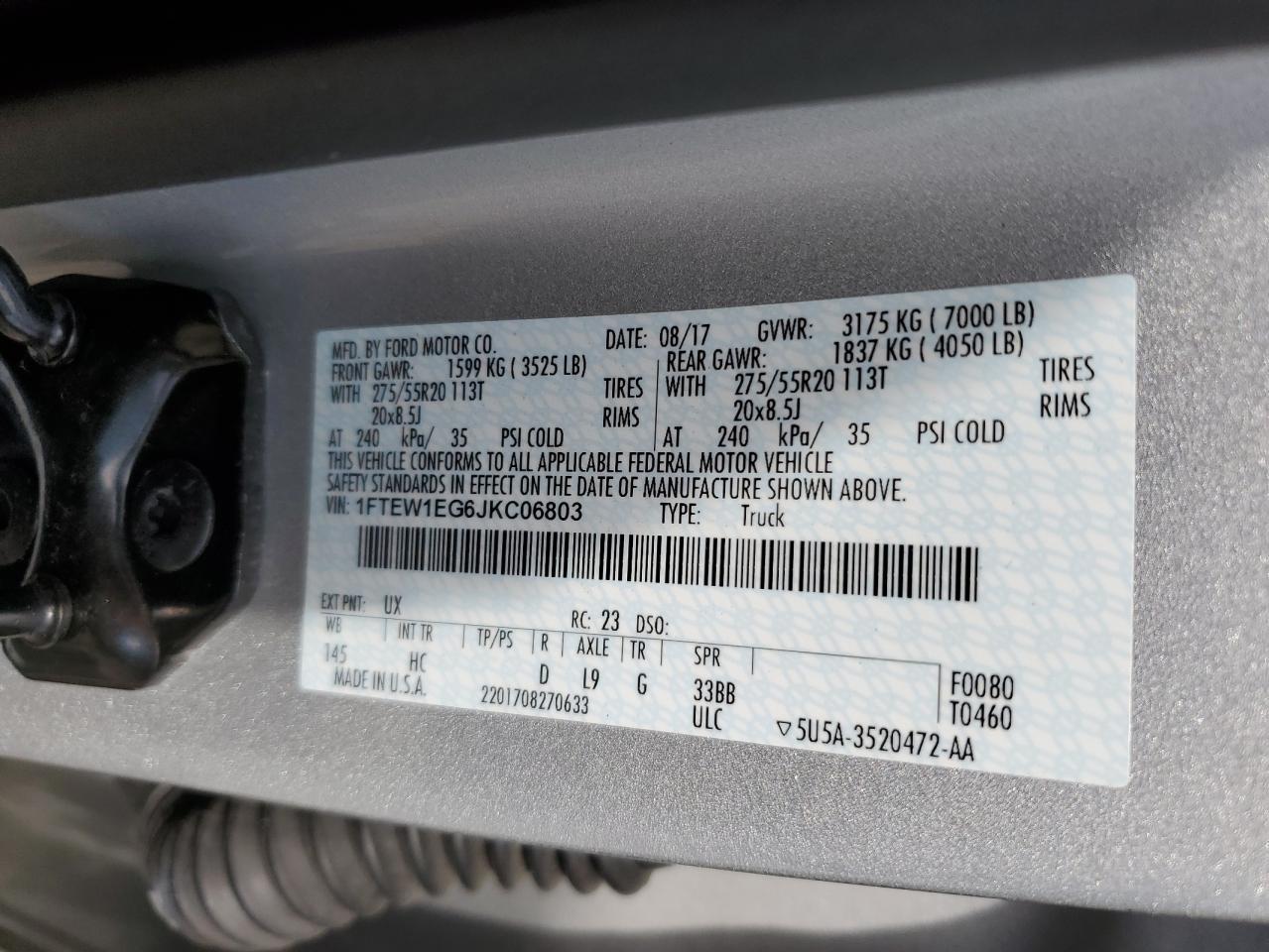 2018 FORD F-150