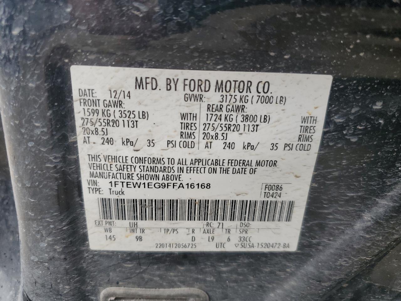 2015 FORD F-150