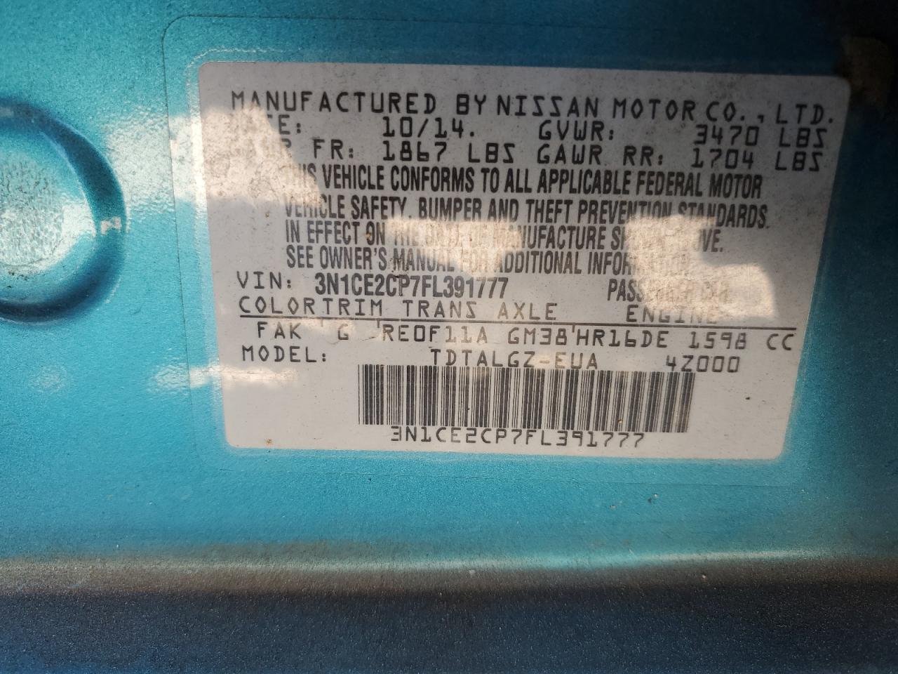 2015 NISSAN Versa Note