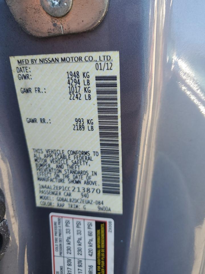 2012 NISSAN ALTIMA