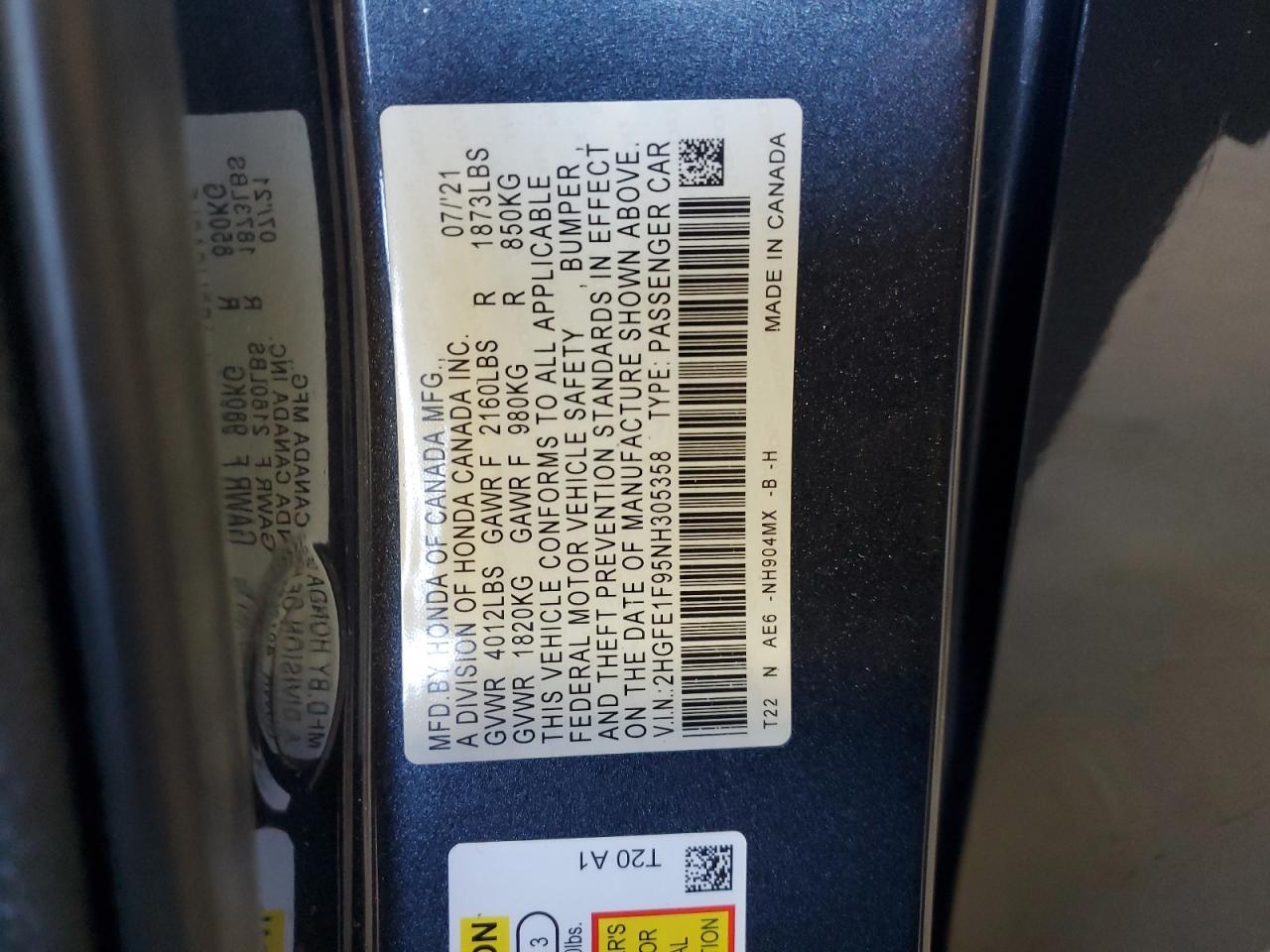 2022 HONDA CIVIC