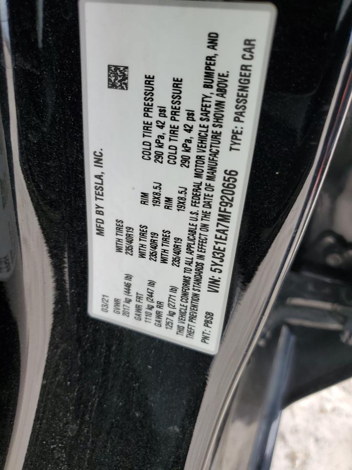 2021 TESLA MODEL 3