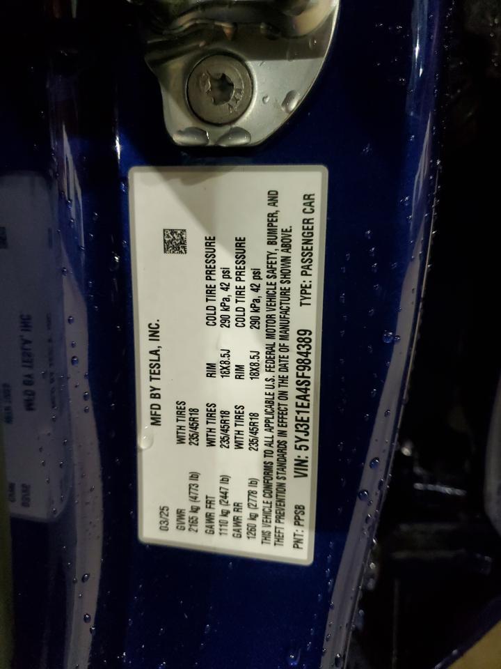 2025 TESLA MODEL 3