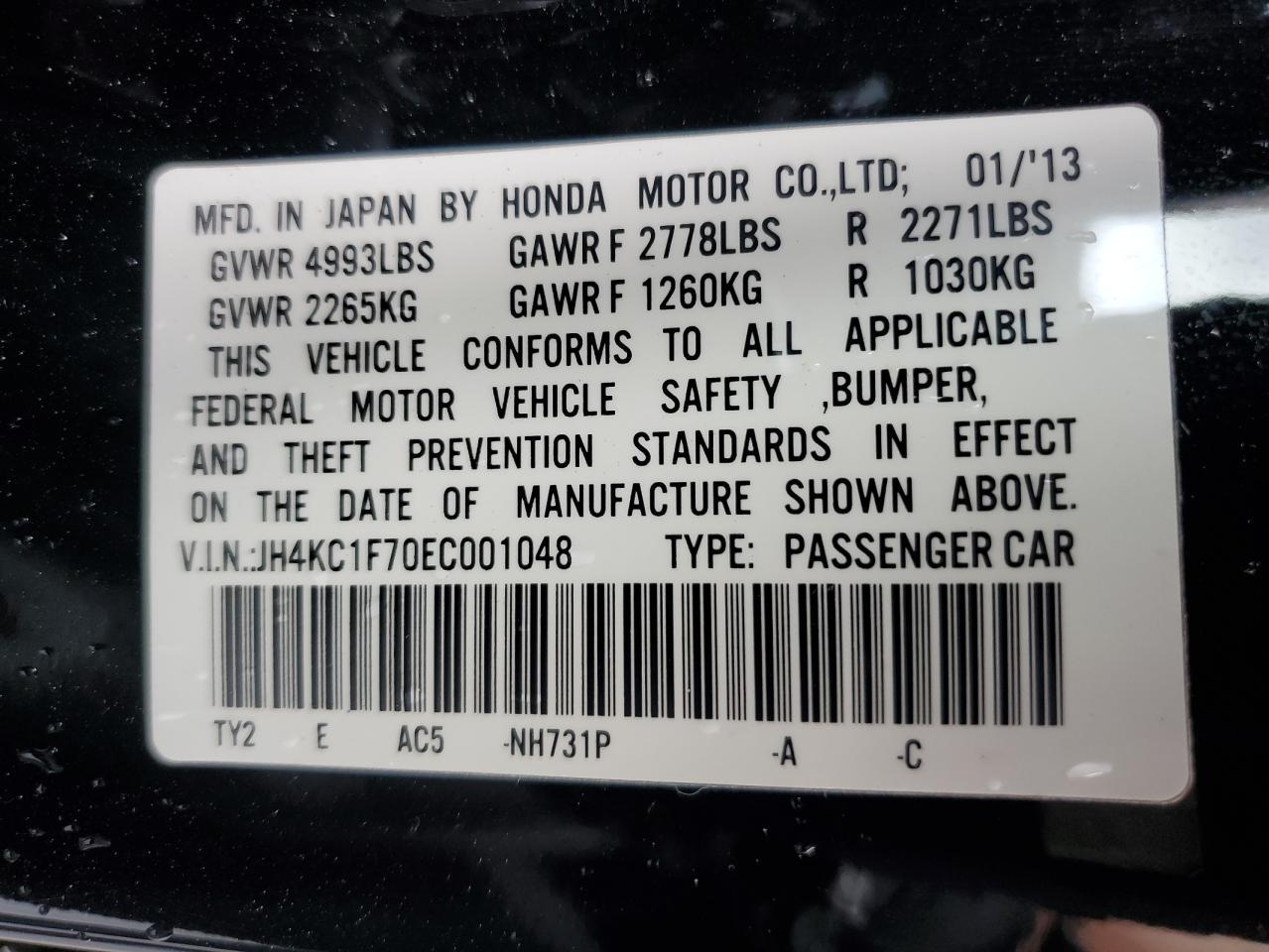 2014 ACURA RLX