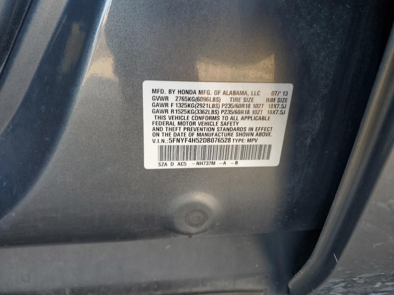 2013 HONDA PILOT