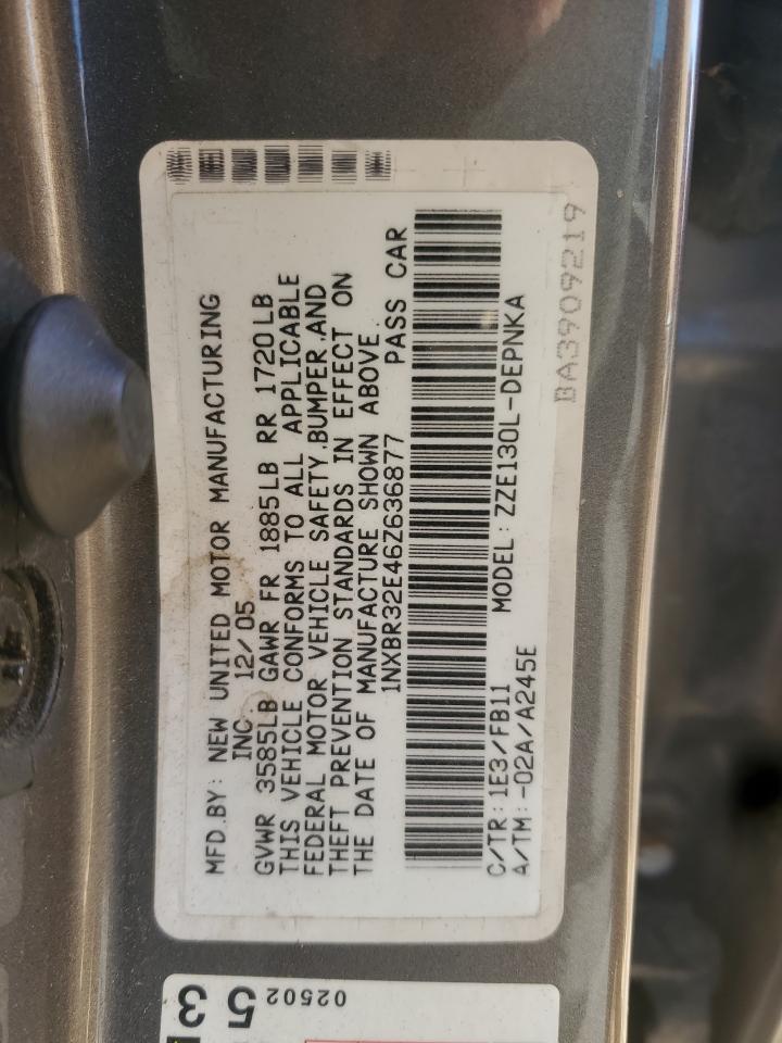 2006 TOYOTA COROLLA