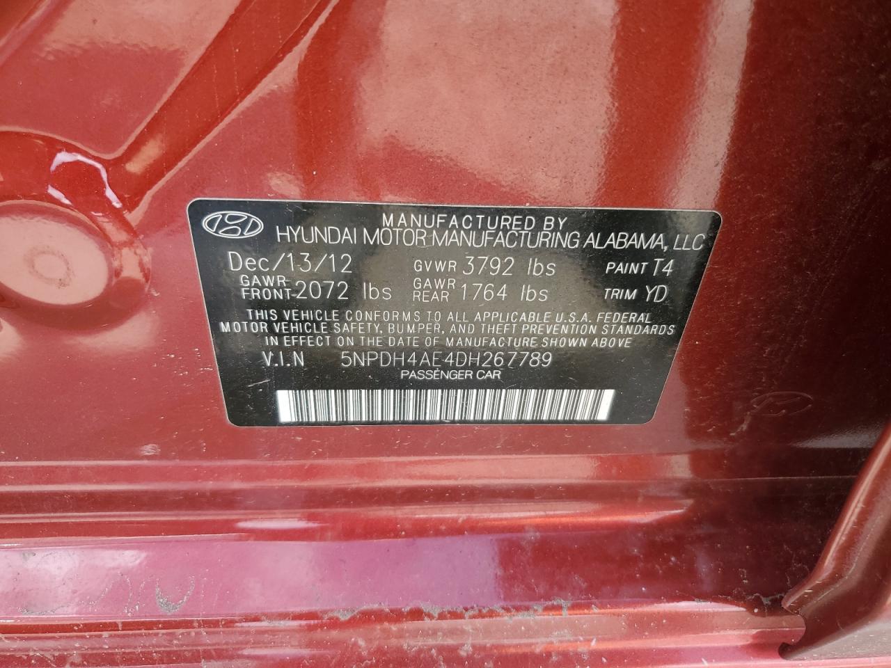 2013 HYUNDAI ELANTRA