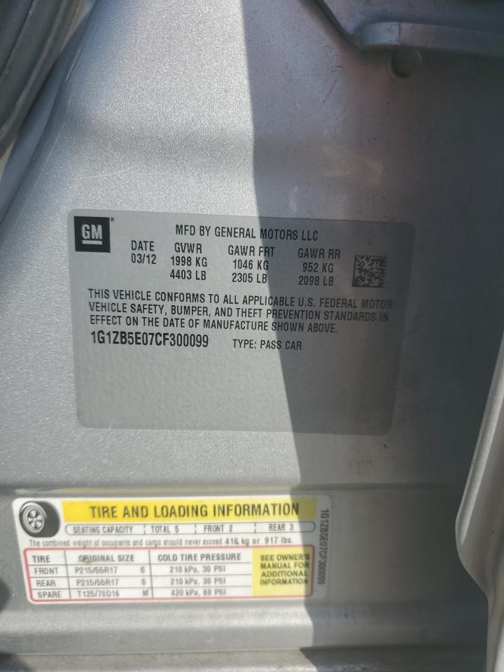 2012 CHEVROLET MALIBU