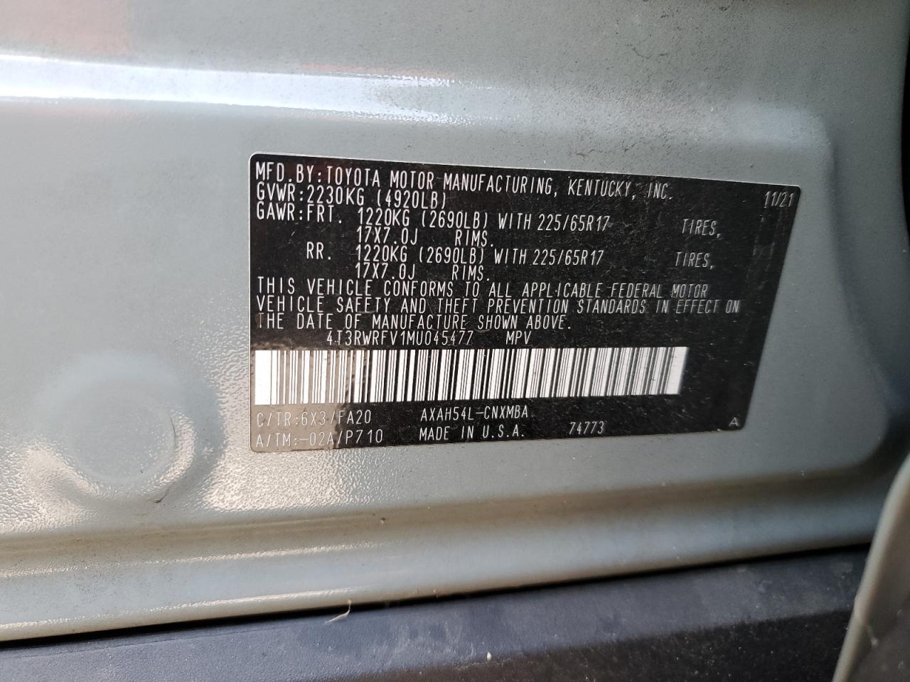 2021 TOYOTA RAV4