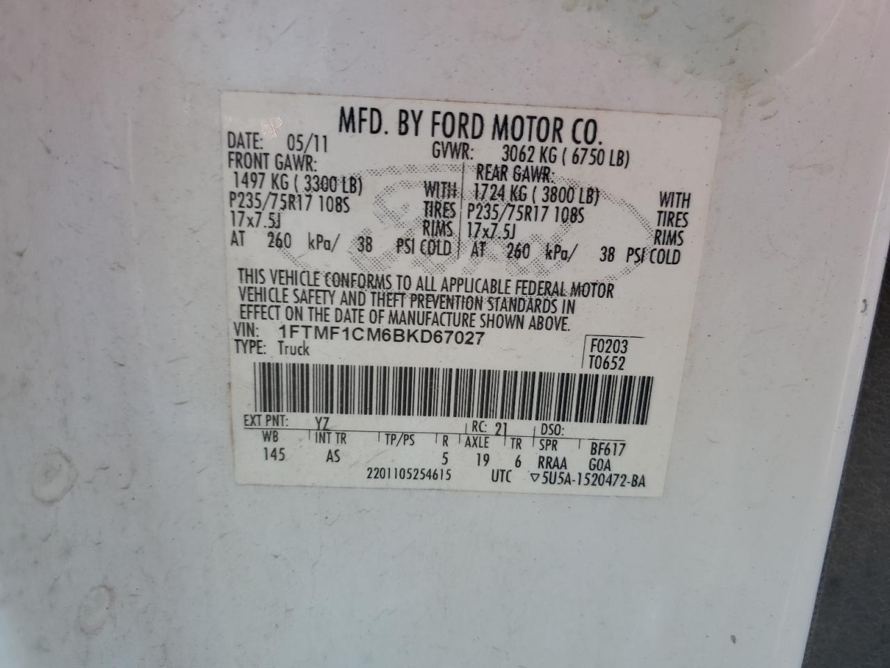 2011 FORD F-150