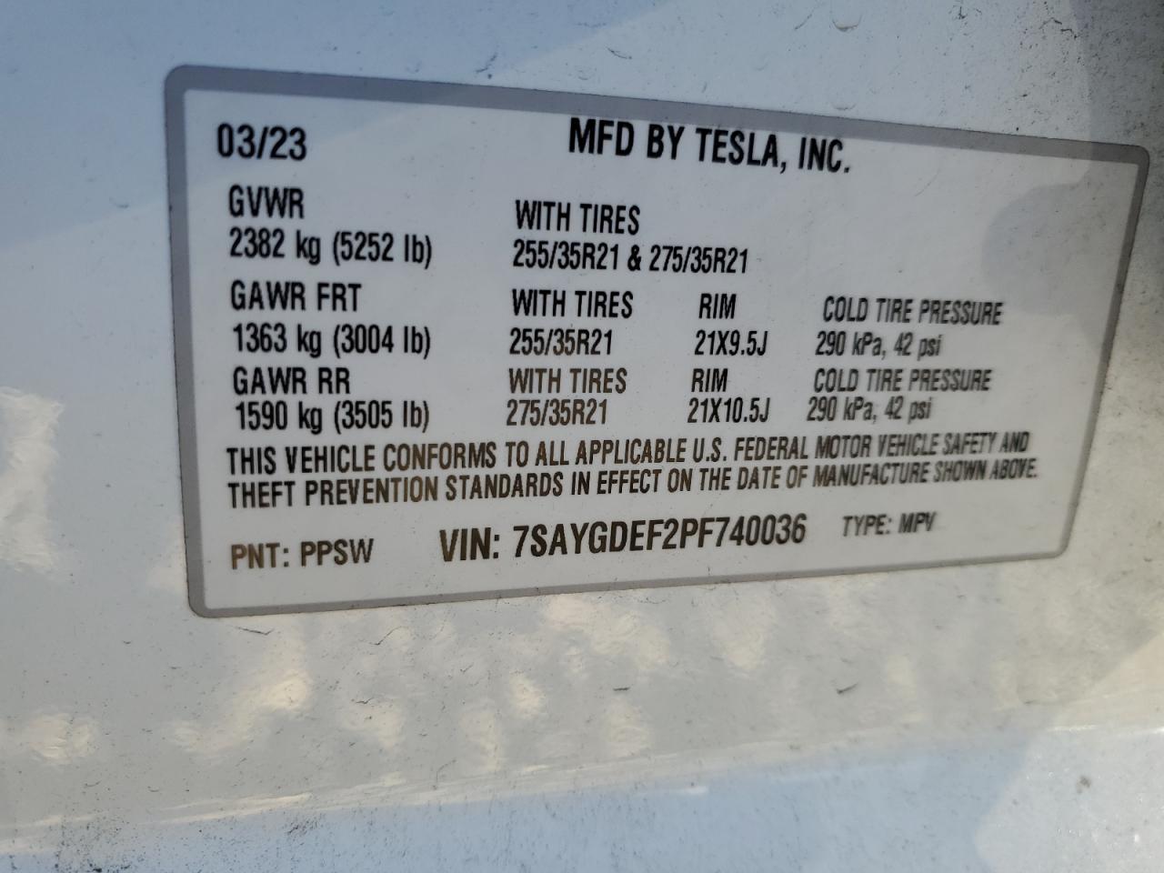 2023 TESLA MODEL Y