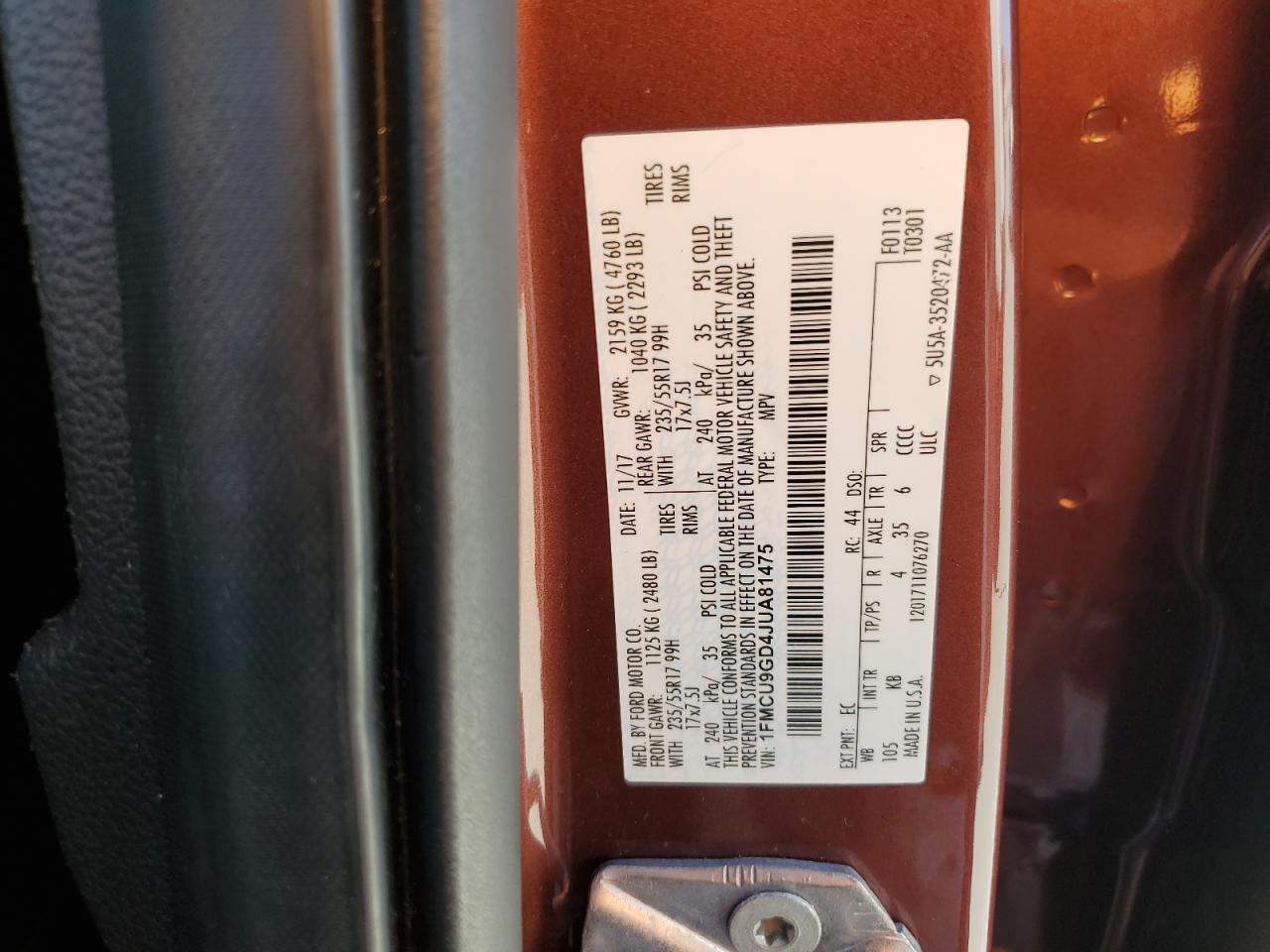2018 FORD ESCAPE